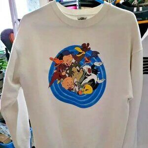Vintage ACME Looney Tunes Sweatshirt with All The Gang!  Unisex Size Large